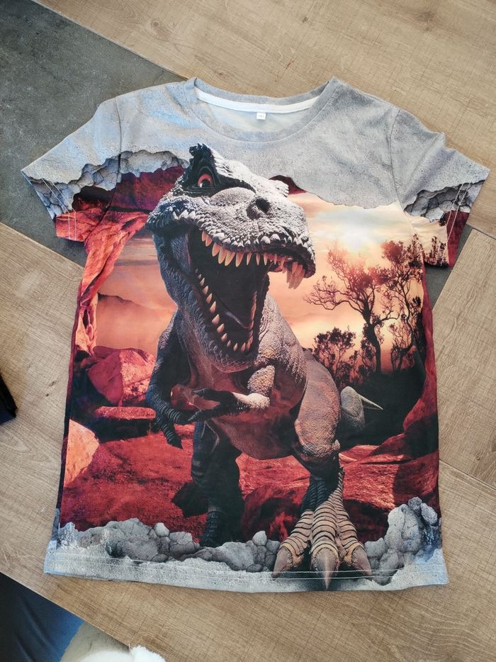 T-shirt dinosaure neuf 12 ans - photo numéro 1