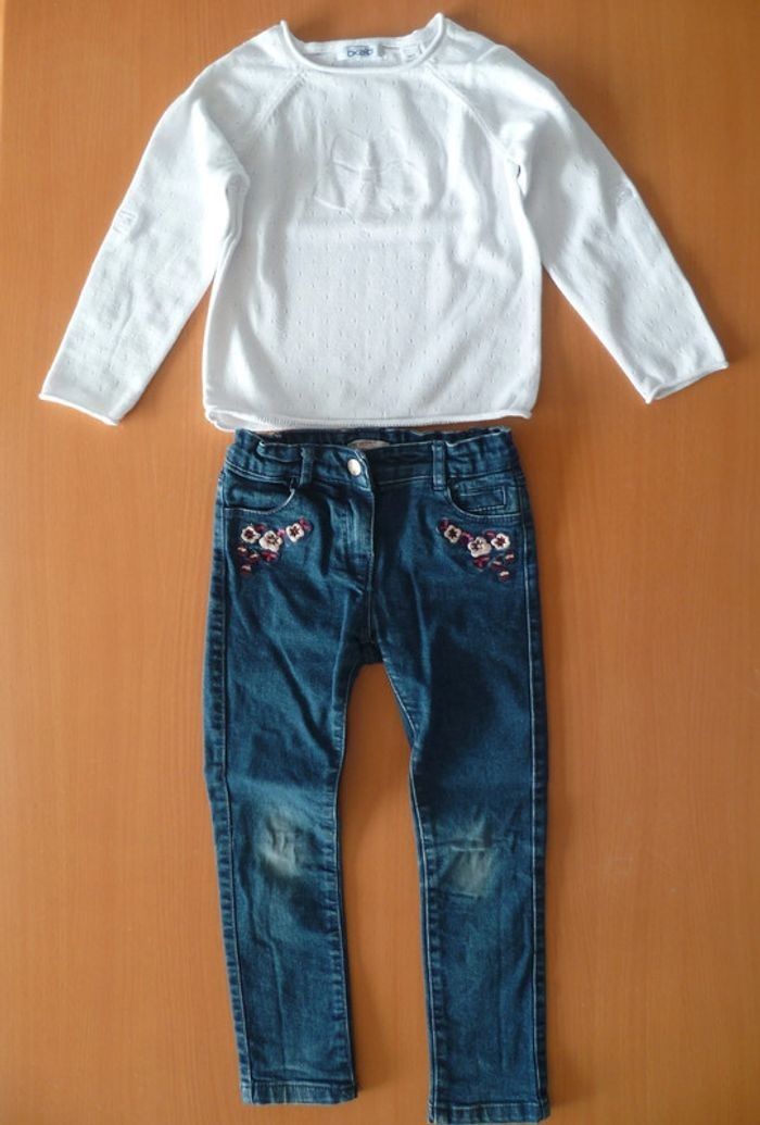 pull léger blanc fleur ajouré - photo numéro 9