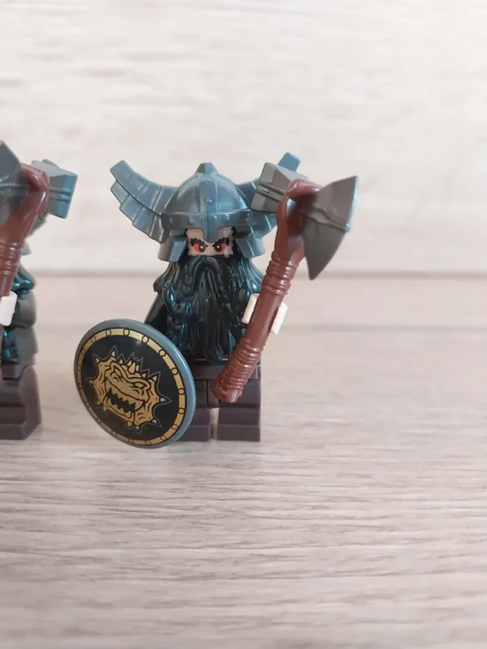 Figurines type lego 2 guerriers nains Warcraft - photo numéro 3