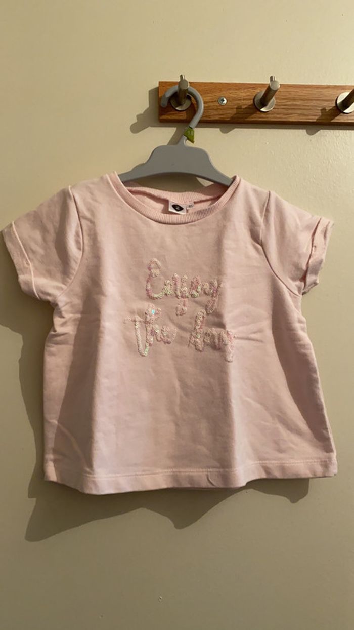 2 ans - tee shirt épais de marque Z. Rose pale