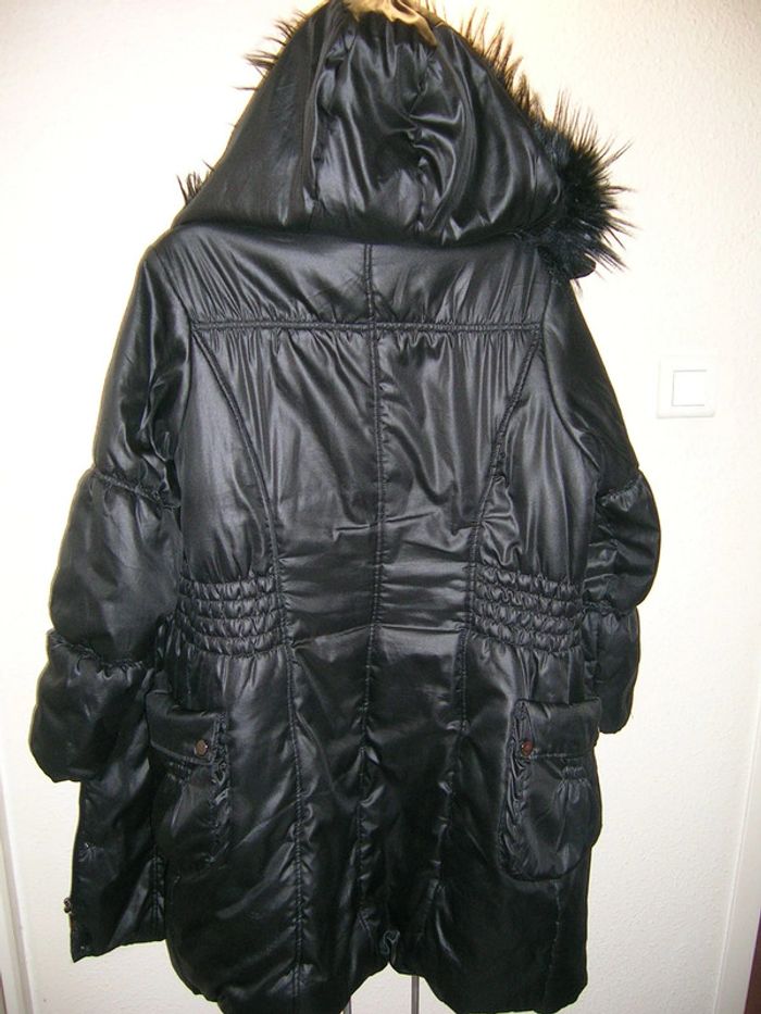parka doudoune noir à capuche fourrure "DPM" T.40 - photo numéro 4