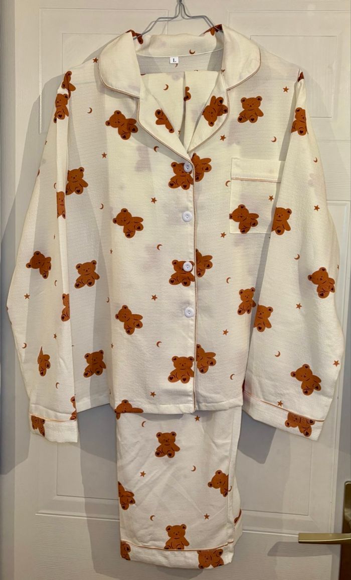 🧸Pyjama Oursons Doux & Confortable - Taille L (38/40) - Neuf