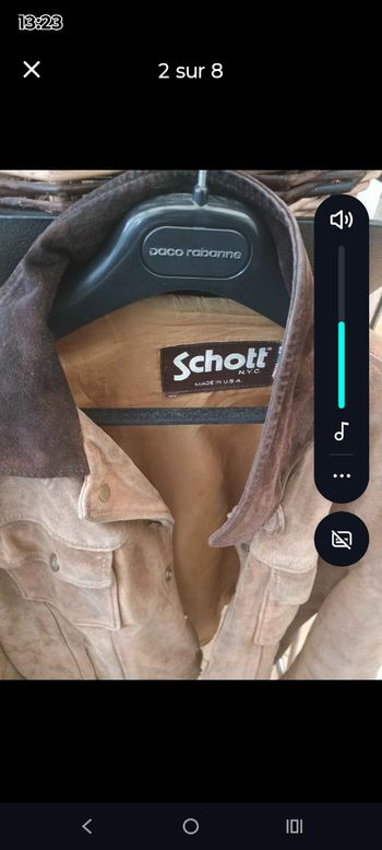 Magnifique blouson Schott en bas