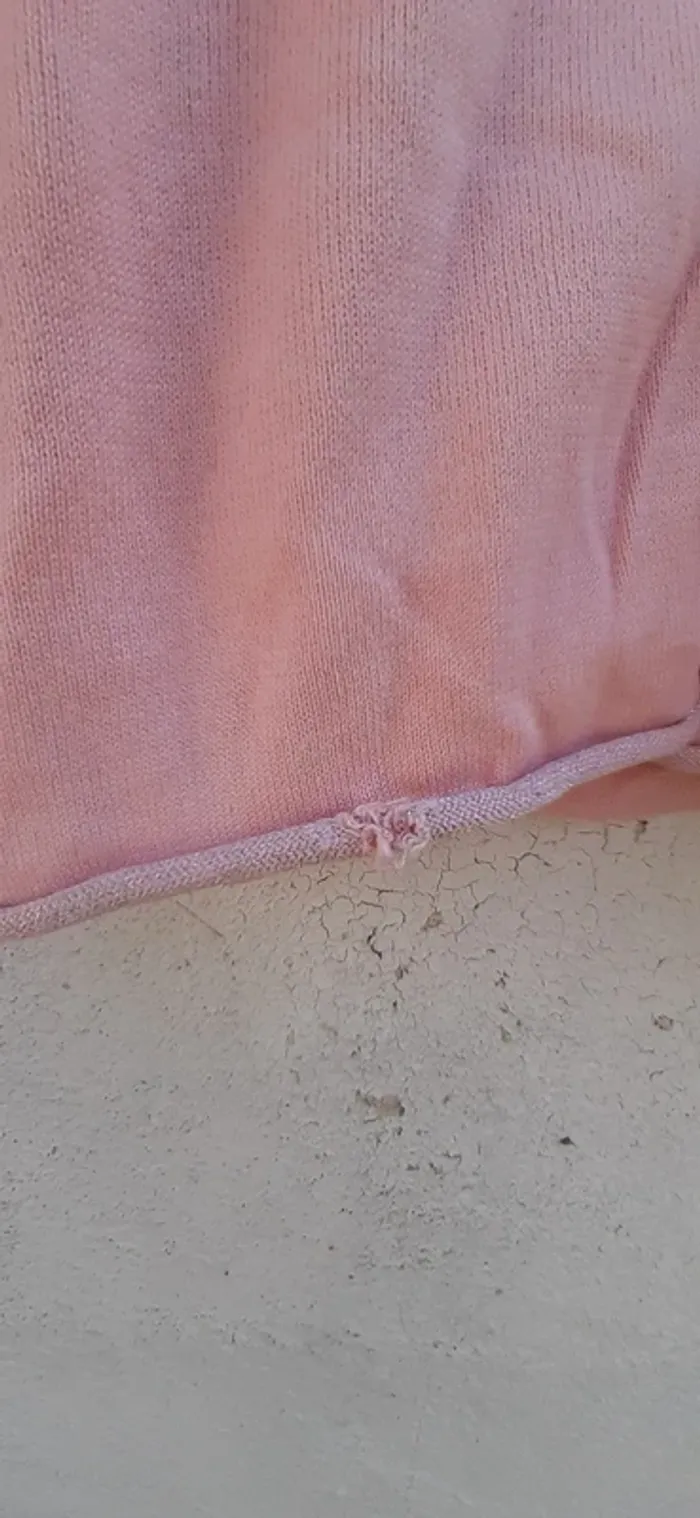 Gilet rose 8 ans avec liserets irisés - photo numéro 3