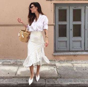 Jupe h&m à pois asymétrique 