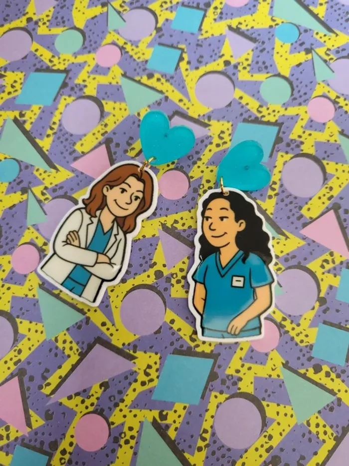 Boucles d'oreilles grey's anatomy - meredith et Cristina