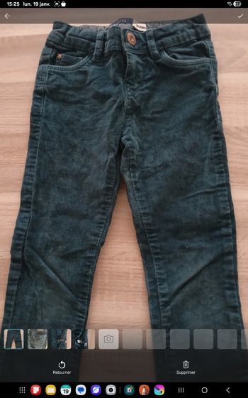 Pantalon velours skinny 4 ans pf494