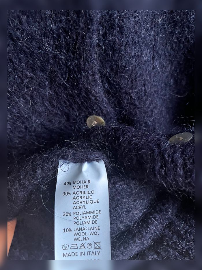 Gilet 40% mohair bleu marine - photo numéro 3