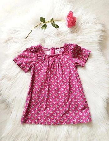 Robe à manches courtes en velours côtelé imprimé fleurs