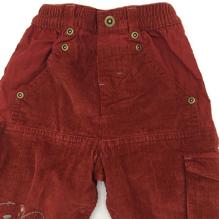 Pantalon bébé garçon 12 mois velours rouge - photo numéro 3