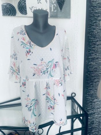 Tunique élégante blanche porte taille 46 neuve