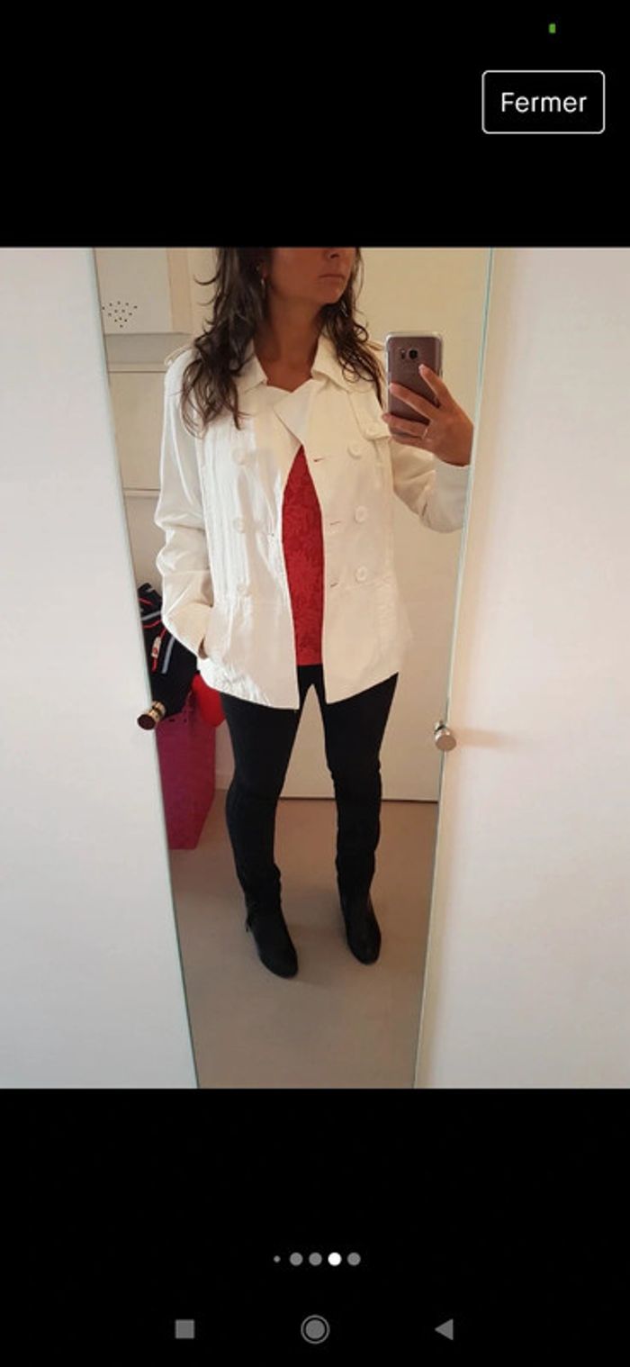 Veste mi saison blanche neuve - photo numéro 5