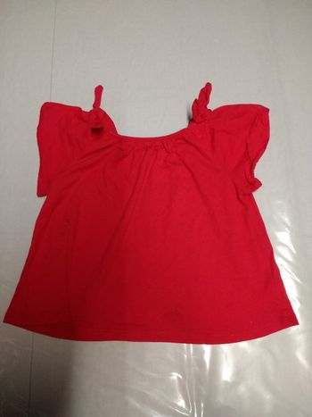 T-shirt fille taille 6 ans couleur rouge