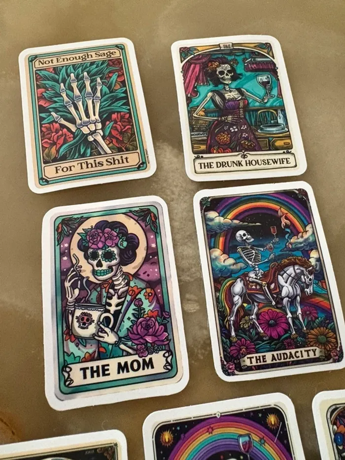 Autocollants 7 pièces carte de tarot - photo numéro 3