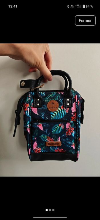 Nano bag Cabaïa marine rose verte