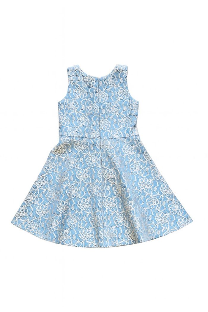 Robe bleue à dentelle - photo numéro 2