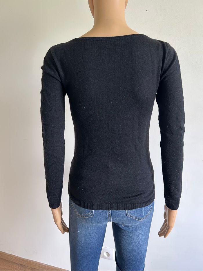 Pull noir à manches longues Morgan taille XS bon état - photo numéro 5