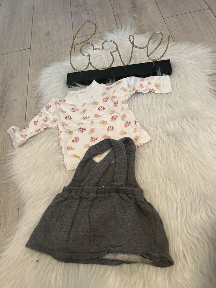 Sublime ensemble minnie 🥰 robe et pull taille 9 mois Disney - photo numéro 2
