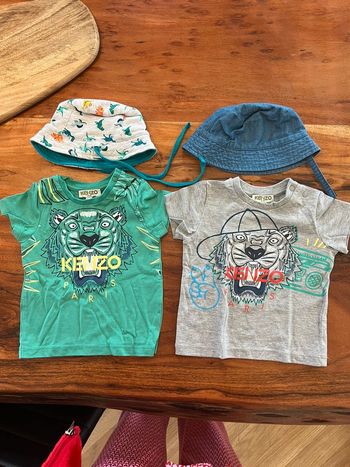 Lot tee shirt Kenzo et 2 chapeau
