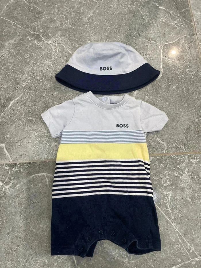 Ensemble barboteuse + chapeau boss