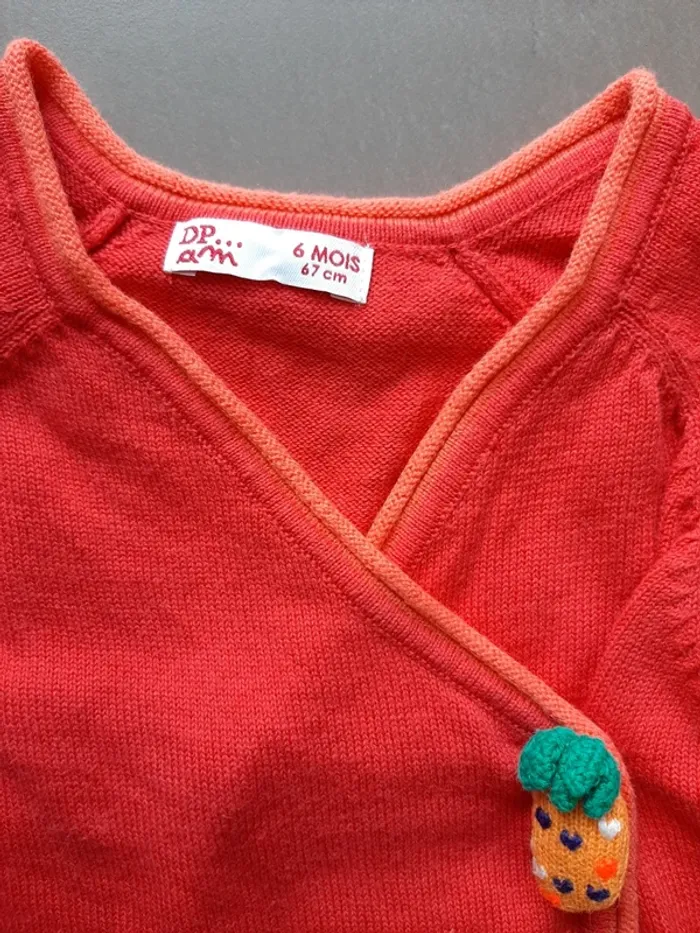 Lot de 3 gilets/pull DPAM 6mois - photo numéro 4