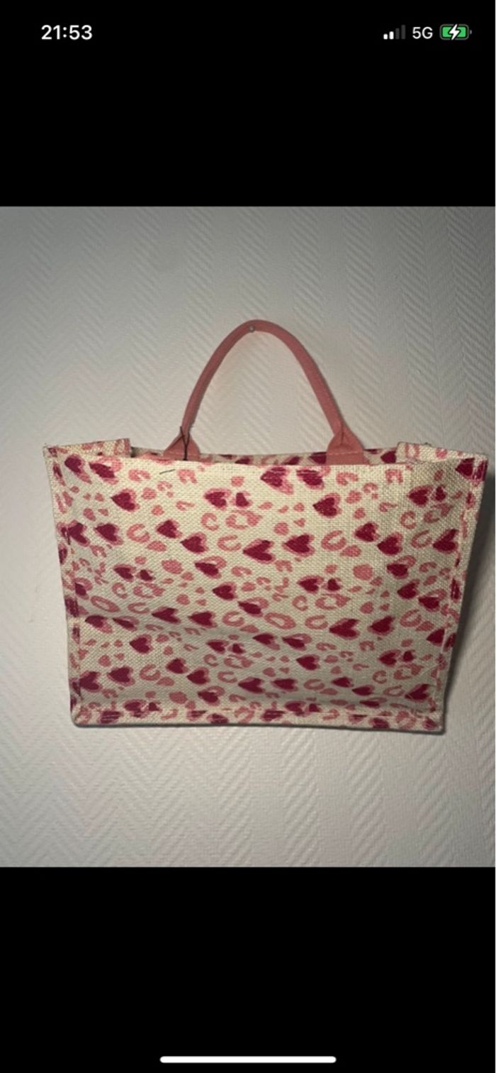 Sac cabas rose et blanc - photo numéro 8