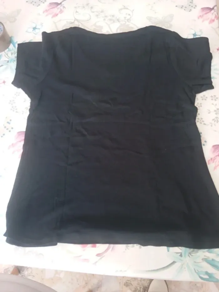 T shirt noir camaïeu taille L - photo numéro 3