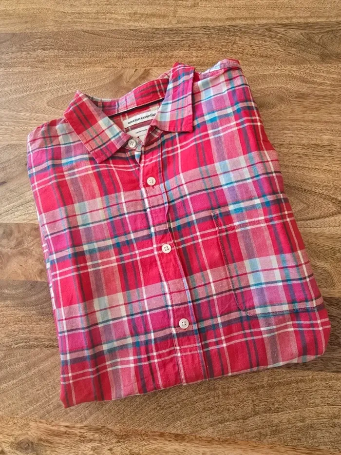 Chemise amazon essentials coton lin - photo numéro 2