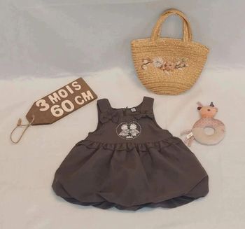 Robe  👣 bouffante  3mois violette