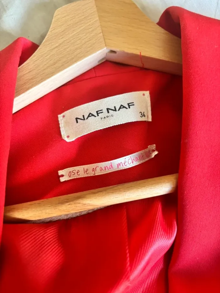 Veste rouge Naf Naf taille 34 - photo numéro 3
