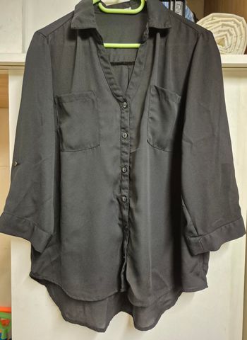 Chemise longue noire Anna Karel