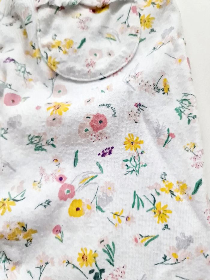 Petit Bateau - Ensemble gilet / cardigan longues manches + pantalon fleuri (3 ans) - photo numéro 9