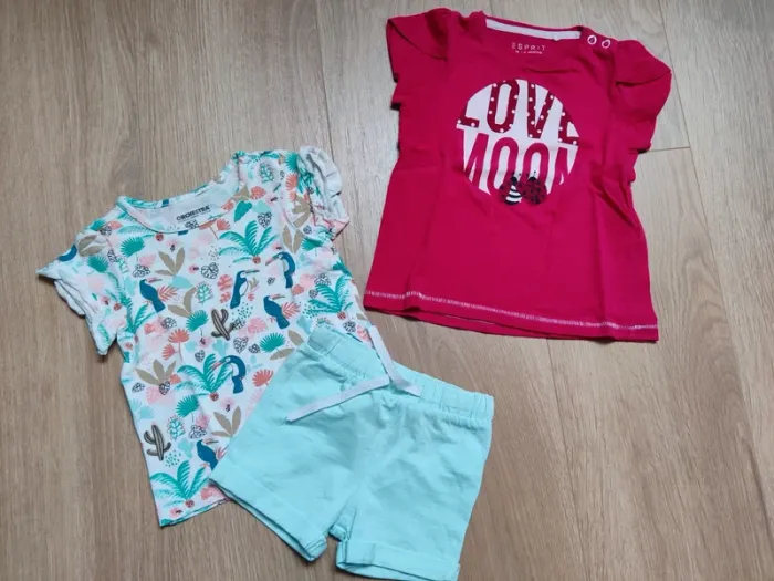 Lot short Tshirt été fille 9 mois