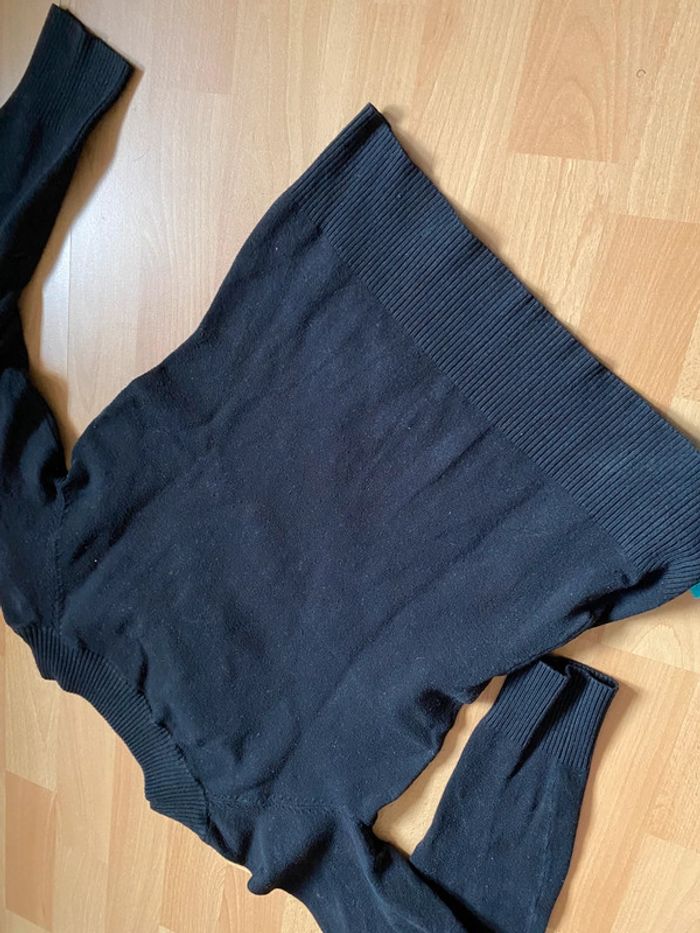 Pull noir Fishbone Taille L - photo numéro 2