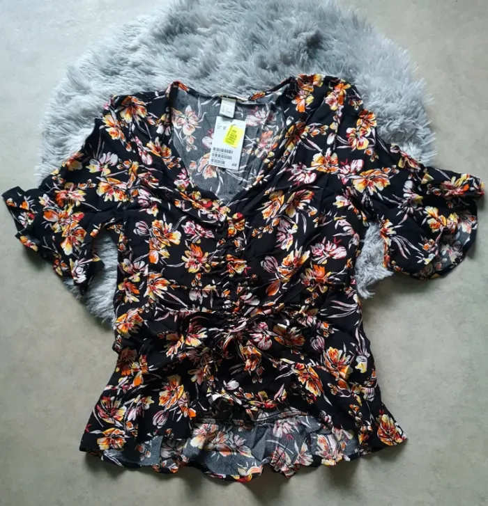 haut blouse chemise florale femme taille 36 H&M - photo numéro 4