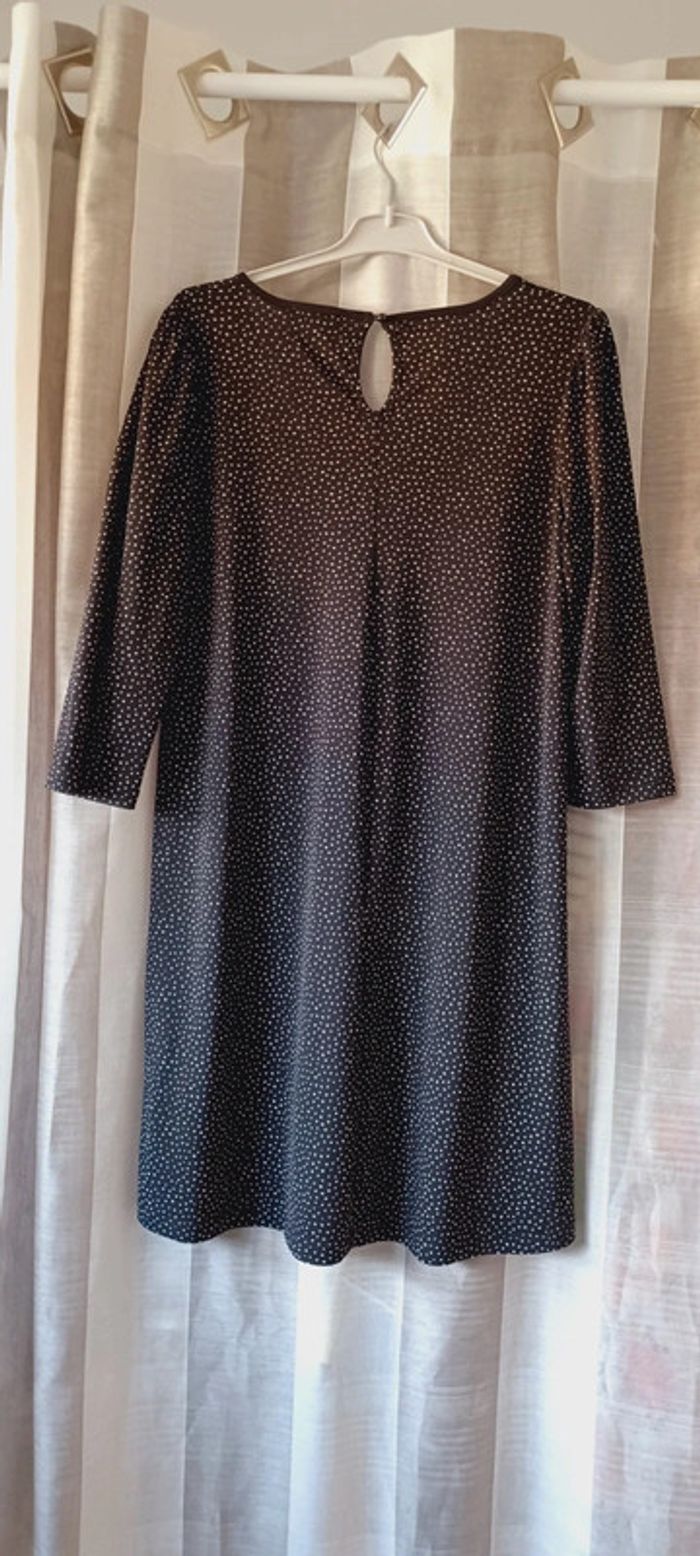 Robe femme noire à petits pois blanc Cache Cache taille M - photo numéro 5