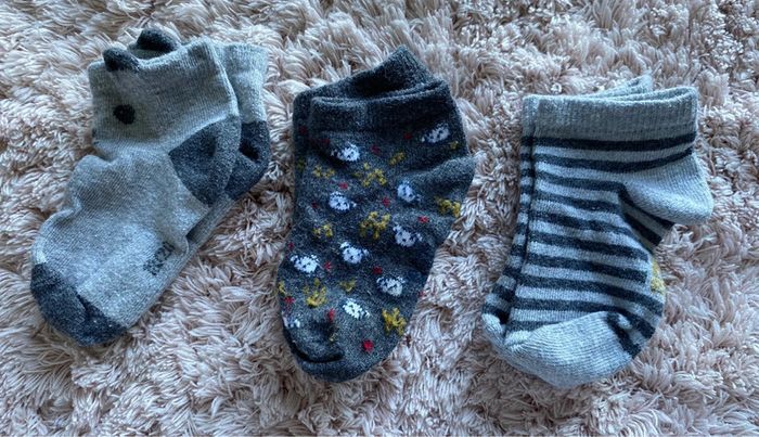 Lot de 3 paires de chaussettes courtes Tape à l’œil taille 18/20
