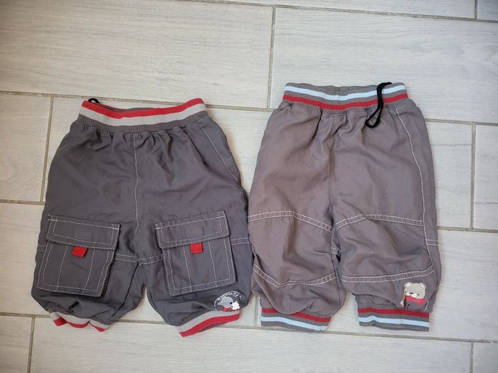 Lot 2 bas de survêtements chaud doublés garcon 6mois
