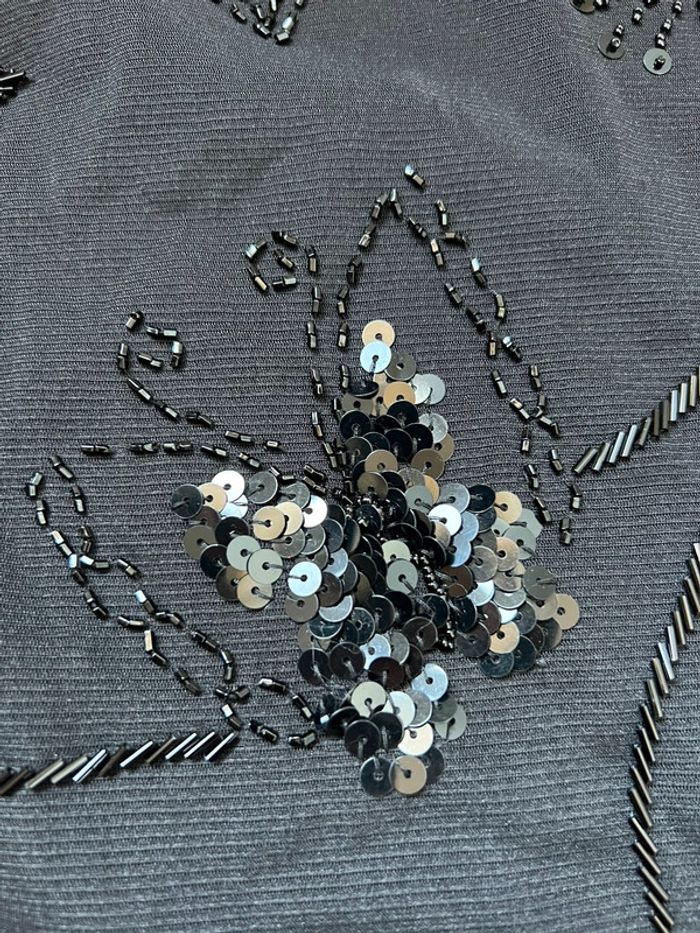 Robe midi perles sequins Goth Coquette vintage 90s - Taille M/L - photo numéro 10