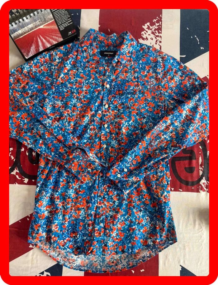 Chemise Dsquared fleuri Cannes taille 48 - photo numéro 2