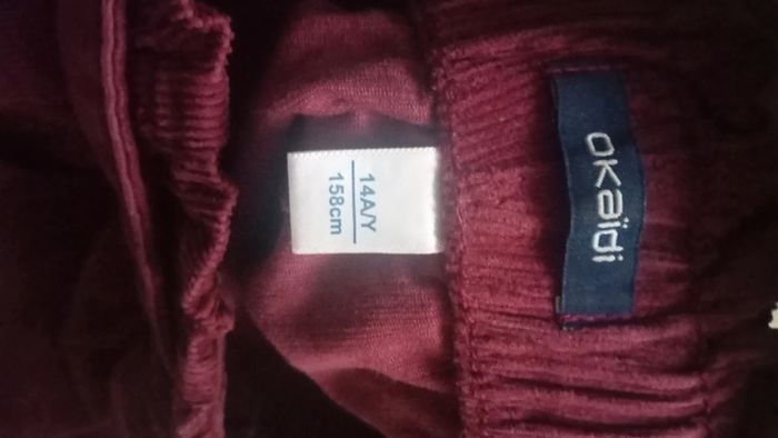 Pantalon bordeaux Okaïdi 14 ans - photo numéro 7