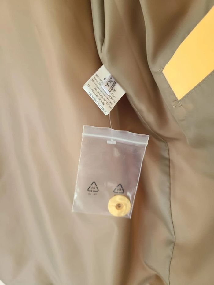 Trench court jaune pastel • taille 40 - photo numéro 2