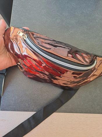 Sac banane bronze métallique