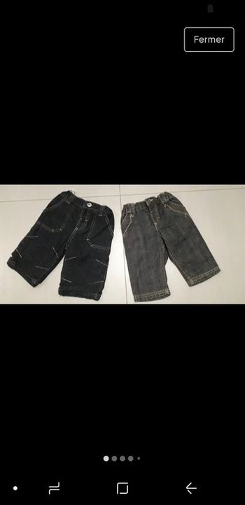 Lot de 2 jeans 6 mois