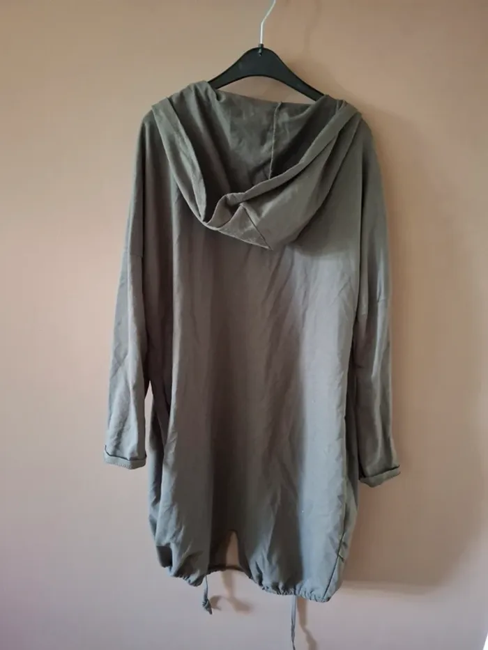 Khaki long vest One Size