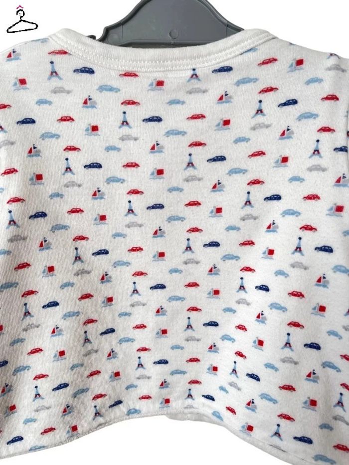 Ensemble pyjama en velours blanc à motifs - Petit Bateau 6 mois - photo numéro 9