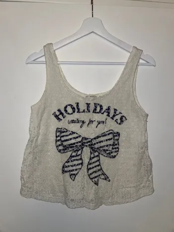 Crop top blanc Bershka L