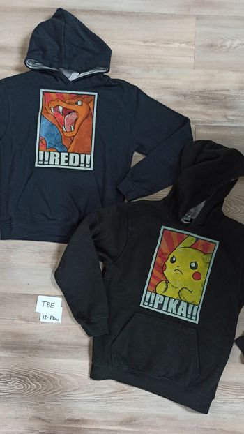Lot de sweat pull capuche pokemon 12 - 14 ans