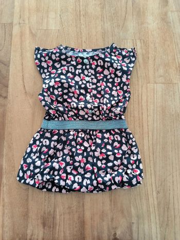 Robe boule Gémo 6mois noir/rose/rouge