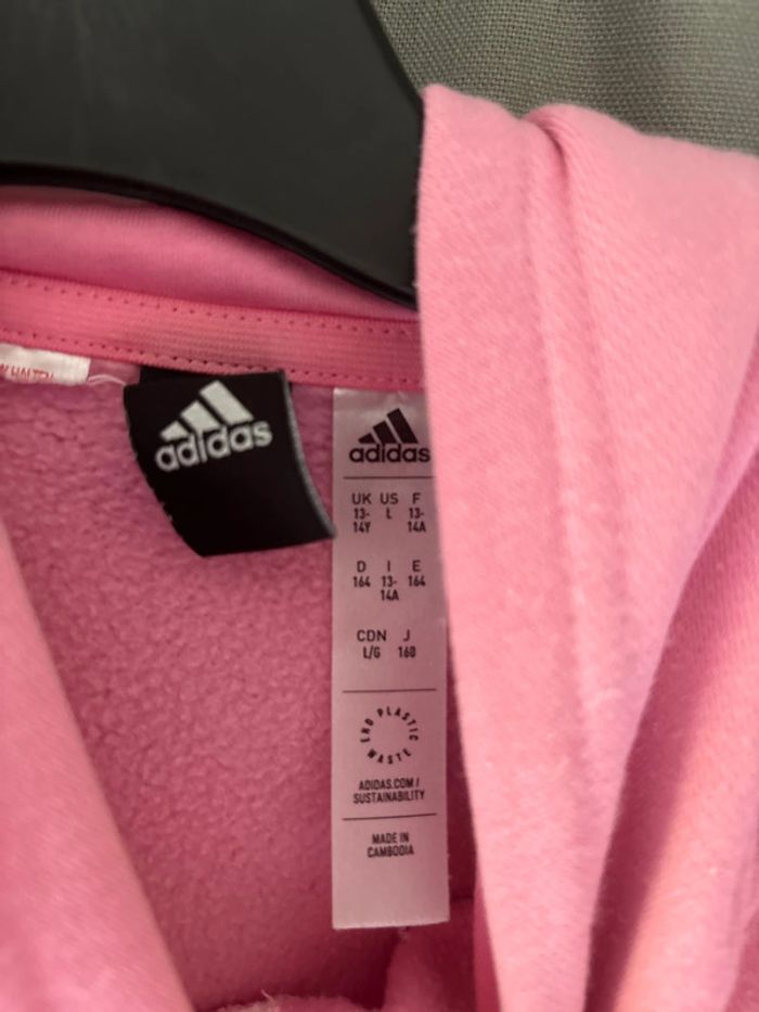 Pull Adidas sport rose 14 ans - photo numéro 4